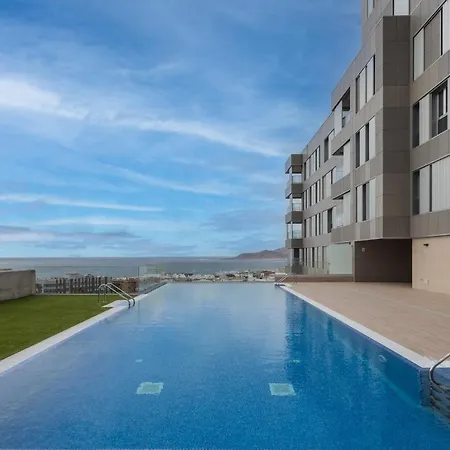 شقة Sea Views Luxury House - Infinite Pool - Parking لاس بالماس دي غران كاناريا